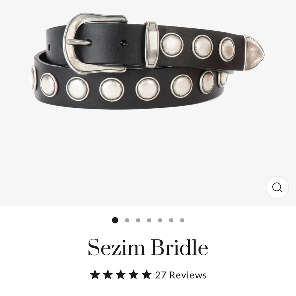 Black and Silver Studded Leather Belt
